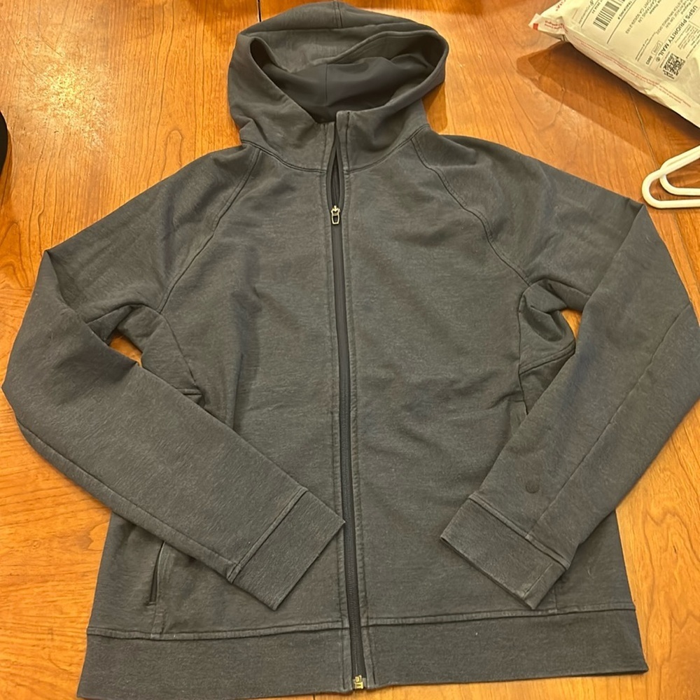 Lululemon Heathered Navy blue City Sweat full Zip Hoodie. Size medium